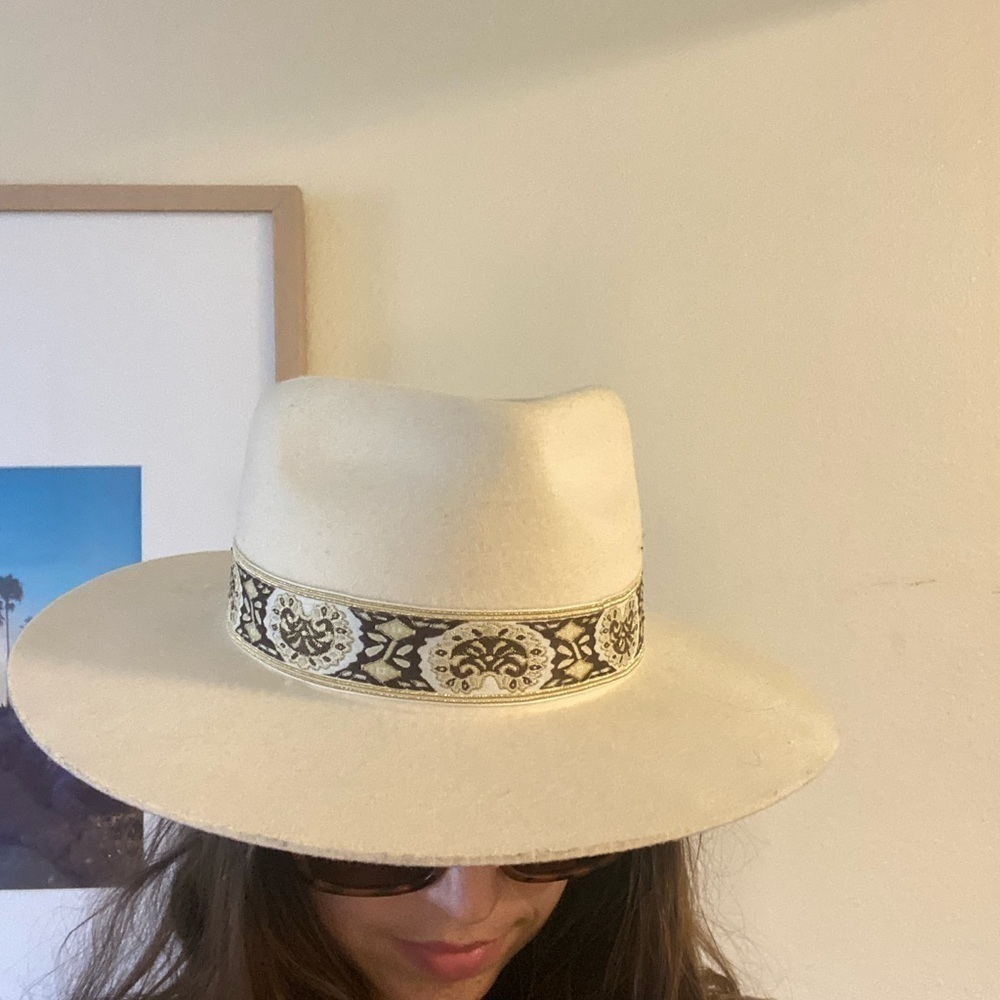 Lack of Color Women’s Rancher Wool Hat in Cream Size Small Western Boho Country